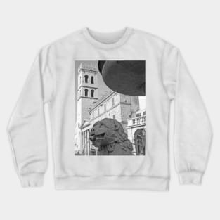 Piazza del Comune, Assisi, Italy Crewneck Sweatshirt